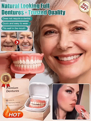 Ends Today: 60% OFF! ⏰Custom-Fit Instant Smile Dentures – Natural Looking Comfort Fit